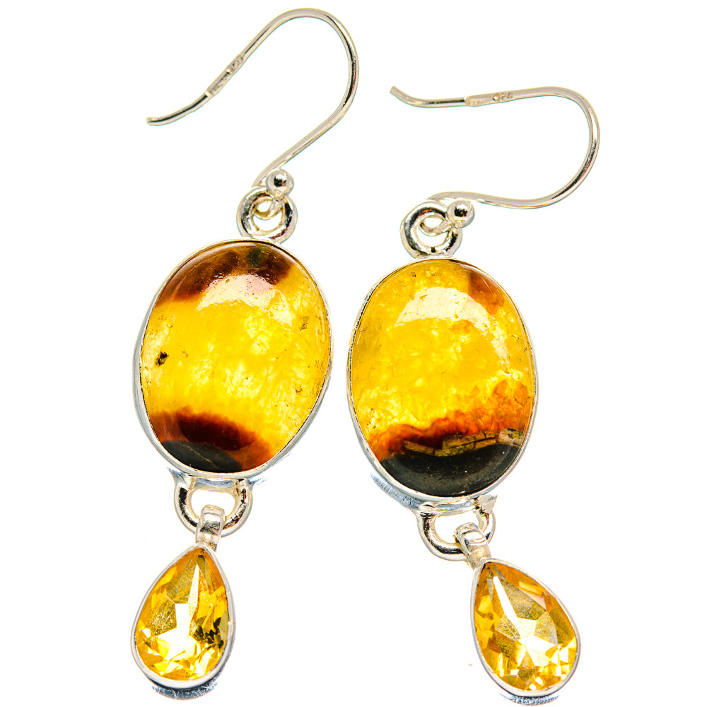 Septarian Nodule Earrings handcrafted by Ana Silver Co - EARR424025