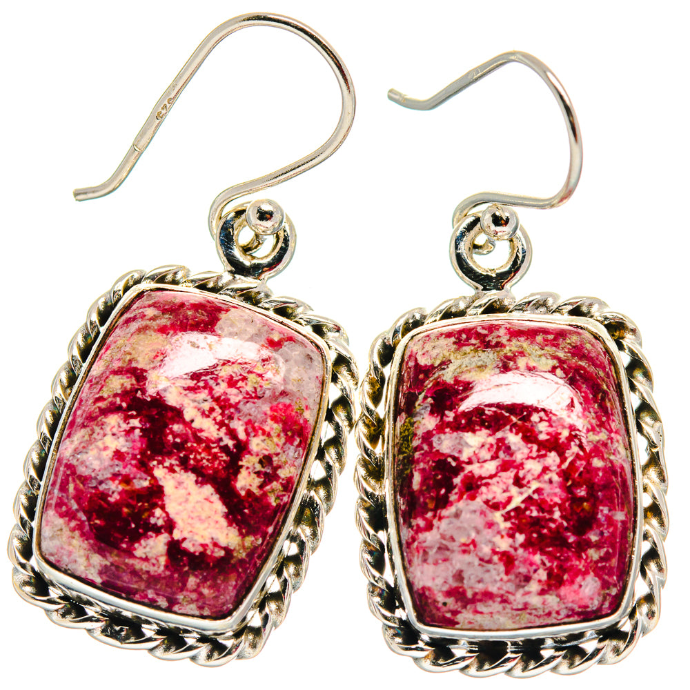 Thulite Earrings handcrafted by Ana Silver Co - EARR424028