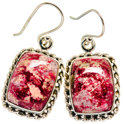 Thulite Earrings handcrafted by Ana Silver Co - EARR424028