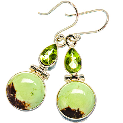 Lemon Chrysoprase Earrings handcrafted by Ana Silver Co - EARR424035