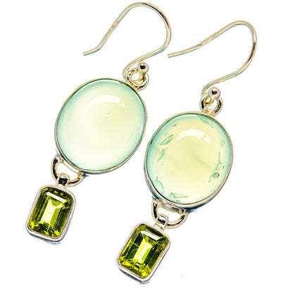 Aqua Chalcedony Earrings handcrafted by Ana Silver Co - EARR424036