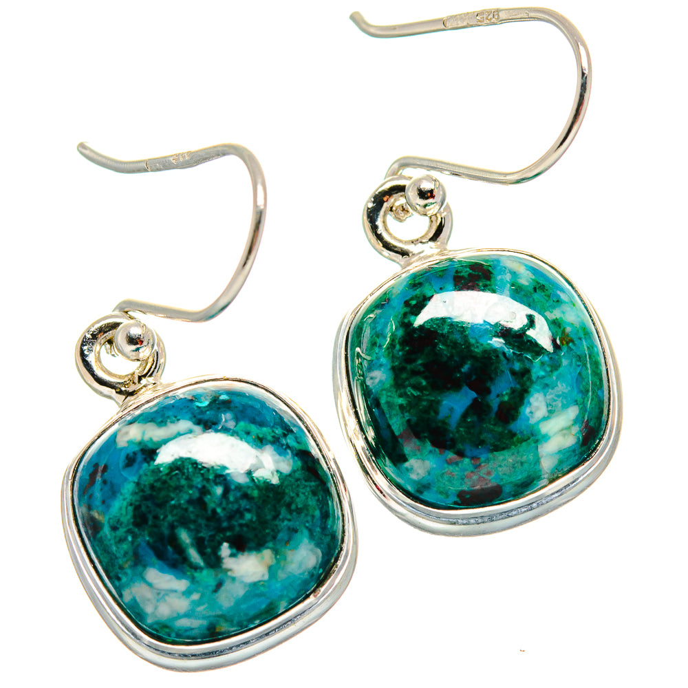 Chrysocolla Earrings handcrafted by Ana Silver Co - EARR424051