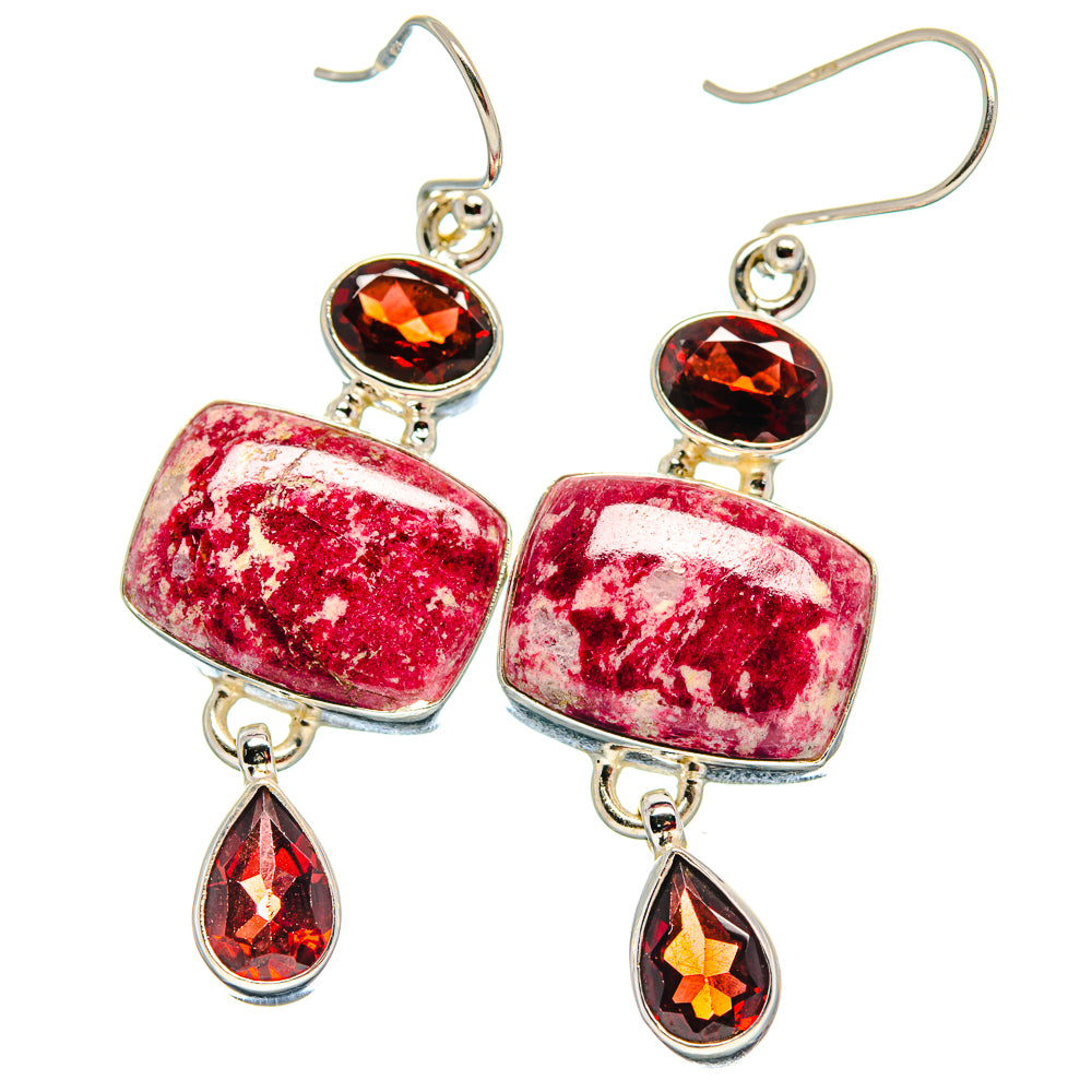 Thulite Earrings handcrafted by Ana Silver Co - EARR424055