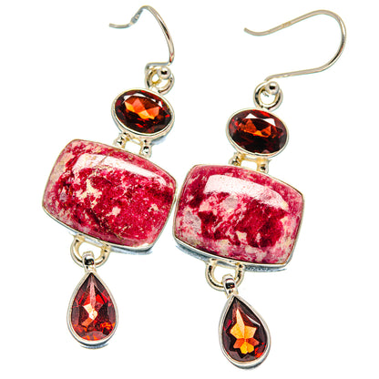 Thulite Earrings handcrafted by Ana Silver Co - EARR424055
