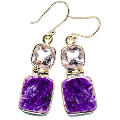 Charoite Earrings handcrafted by Ana Silver Co - EARR424058