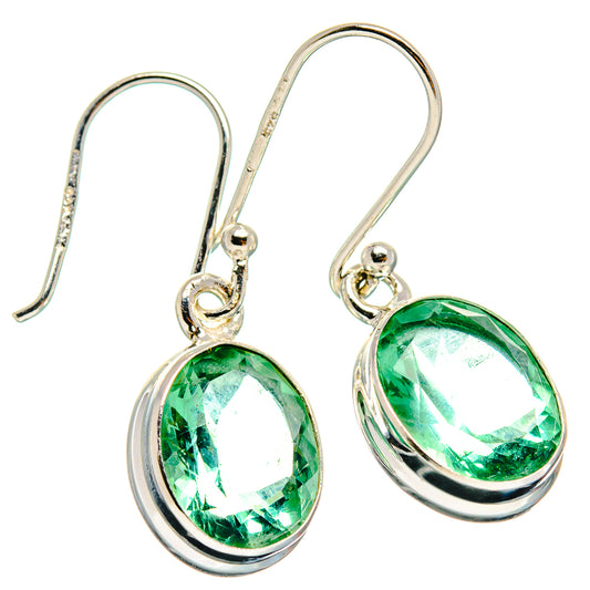 Green Fluorite Earrings handcrafted by Ana Silver Co - EARR424072 - Photo 2