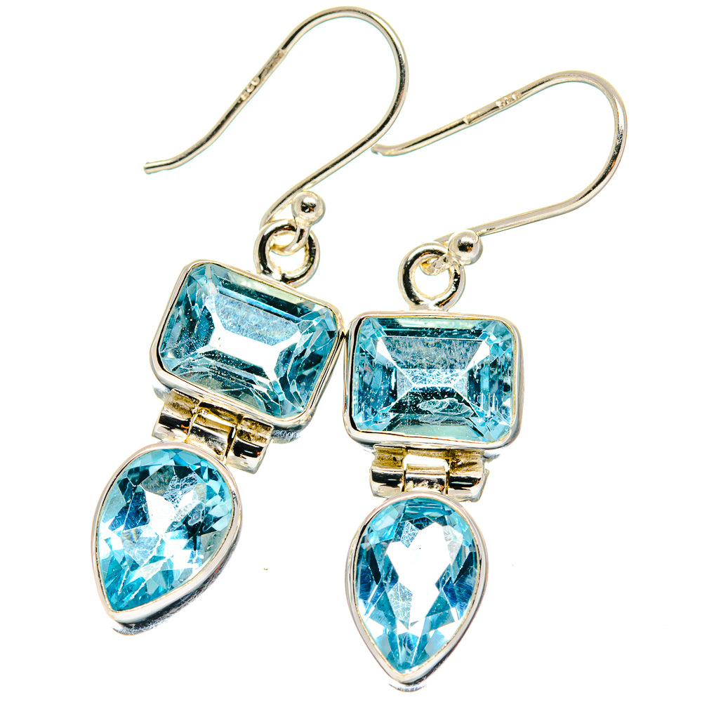 Blue Topaz Earrings handcrafted by Ana Silver Co - EARR424076