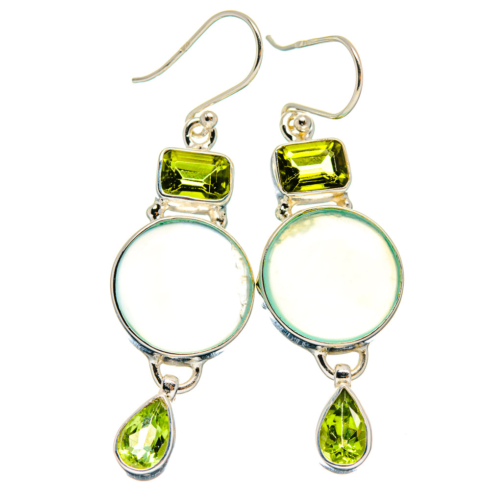 Aqua Chalcedony Earrings handcrafted by Ana Silver Co - EARR424078