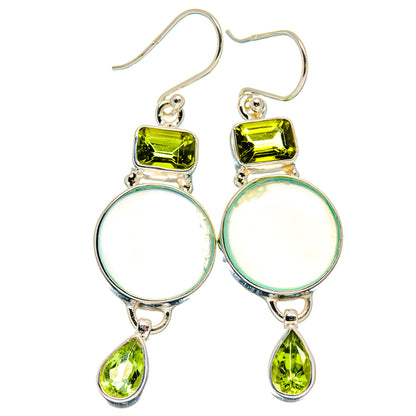 Aqua Chalcedony Earrings handcrafted by Ana Silver Co - EARR424078