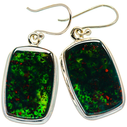 Bloodstone Earrings handcrafted by Ana Silver Co - EARR424095