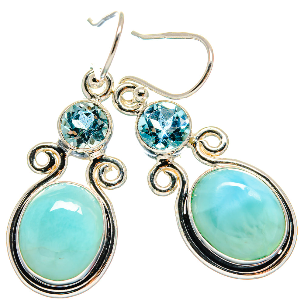 Larimar Earrings handcrafted by Ana Silver Co - EARR424097