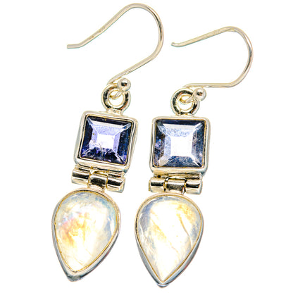 Rainbow Moonstone Earrings handcrafted by Ana Silver Co - EARR424098