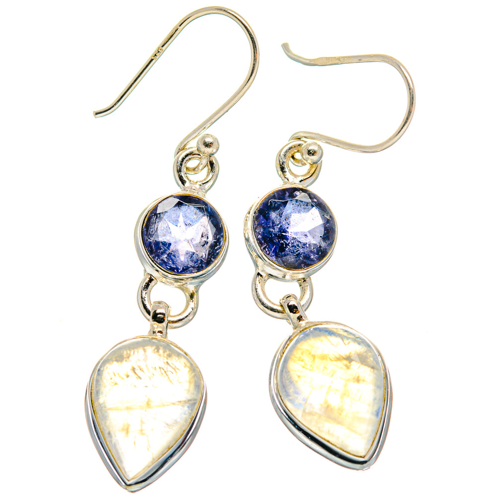 Rainbow Moonstone Earrings handcrafted by Ana Silver Co - EARR424106