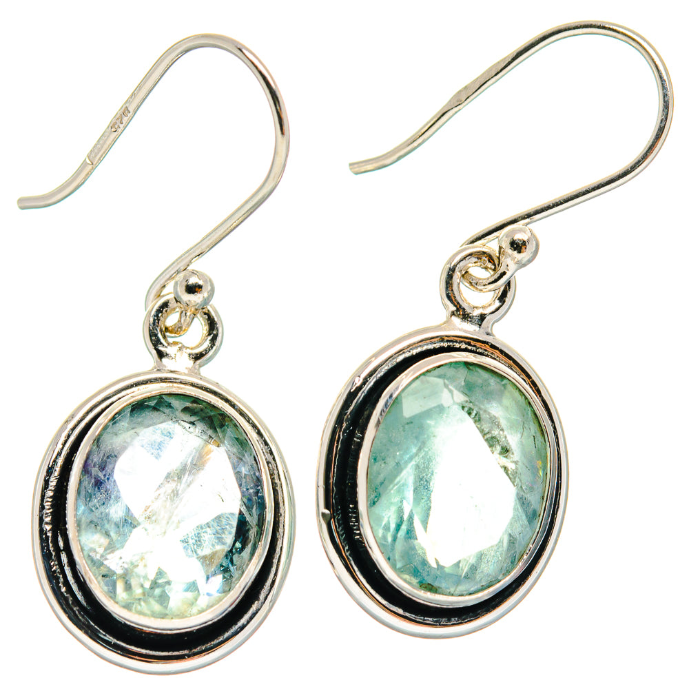 Blue Fluorite Earrings handcrafted by Ana Silver Co - EARR424112
