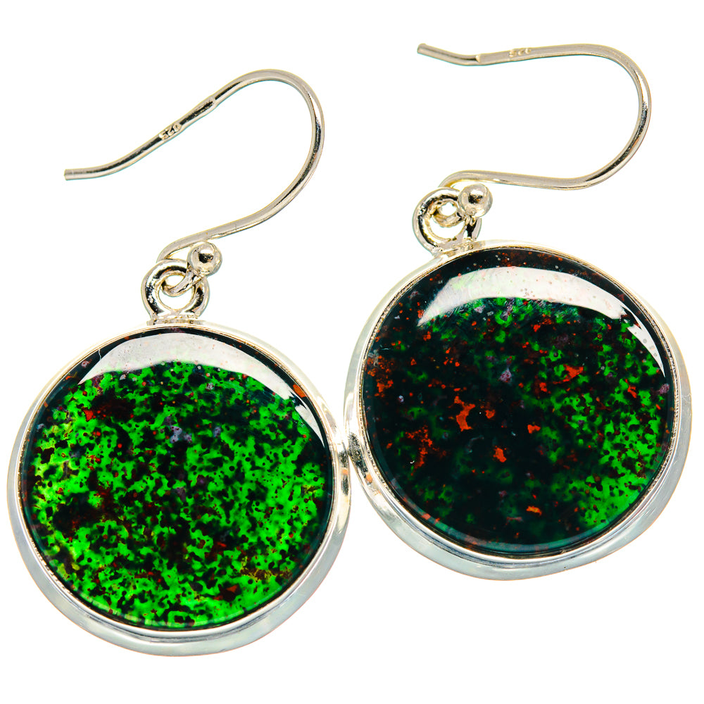 Bloodstone Earrings handcrafted by Ana Silver Co - EARR424120
