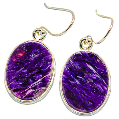 Charoite Earrings handcrafted by Ana Silver Co - EARR424124