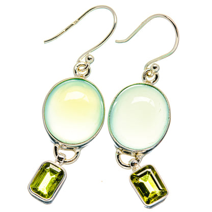 Aqua Chalcedony Earrings handcrafted by Ana Silver Co - EARR424130 - Photo 2