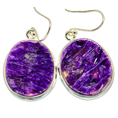 Charoite Earrings handcrafted by Ana Silver Co - EARR424137 - Photo 2