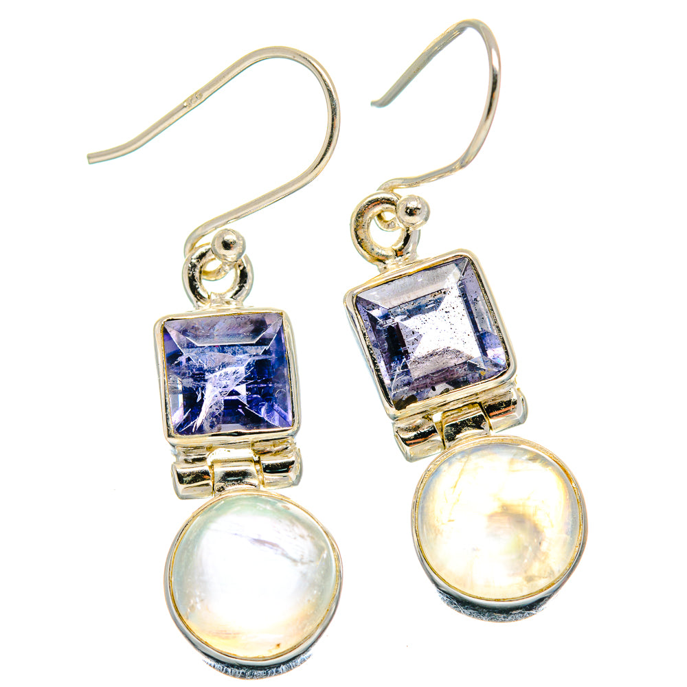 Rainbow Moonstone Earrings handcrafted by Ana Silver Co - EARR424140