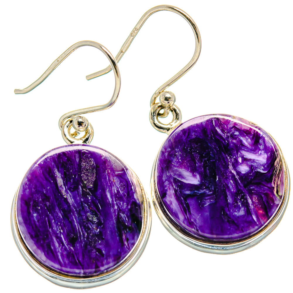 Charoite Earrings handcrafted by Ana Silver Co - EARR424142