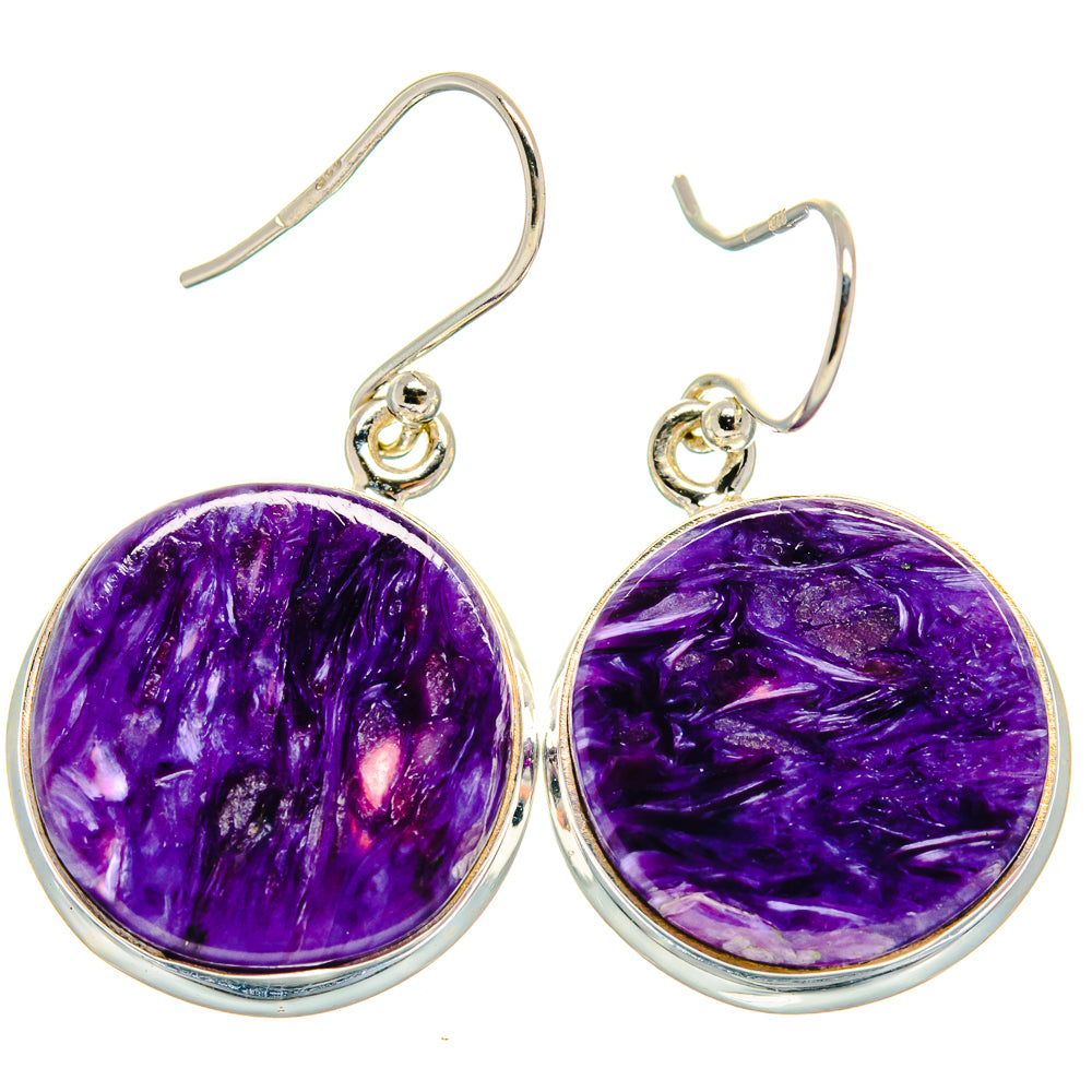 Charoite Earrings handcrafted by Ana Silver Co - EARR424145