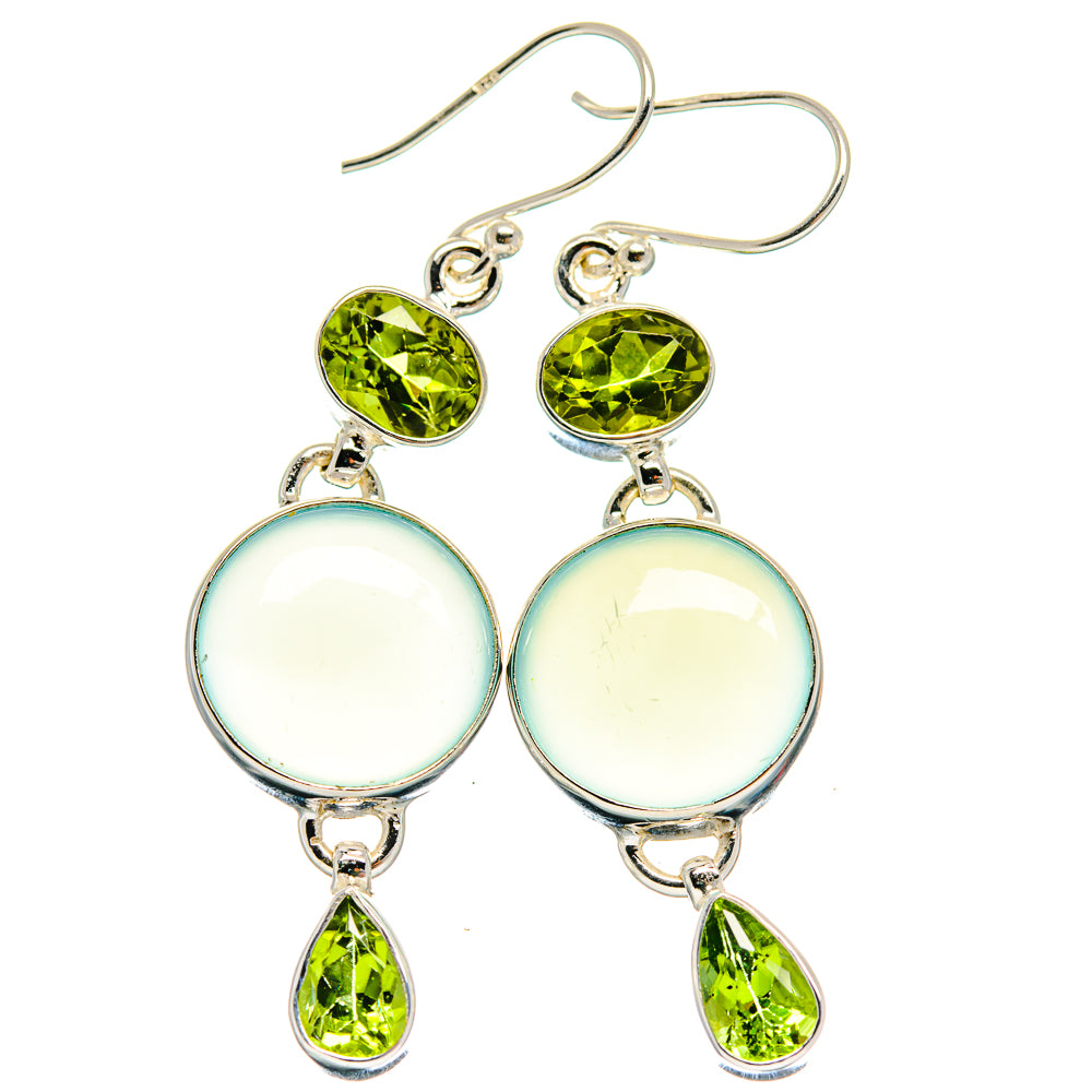 Aqua Chalcedony Earrings handcrafted by Ana Silver Co - EARR424149
