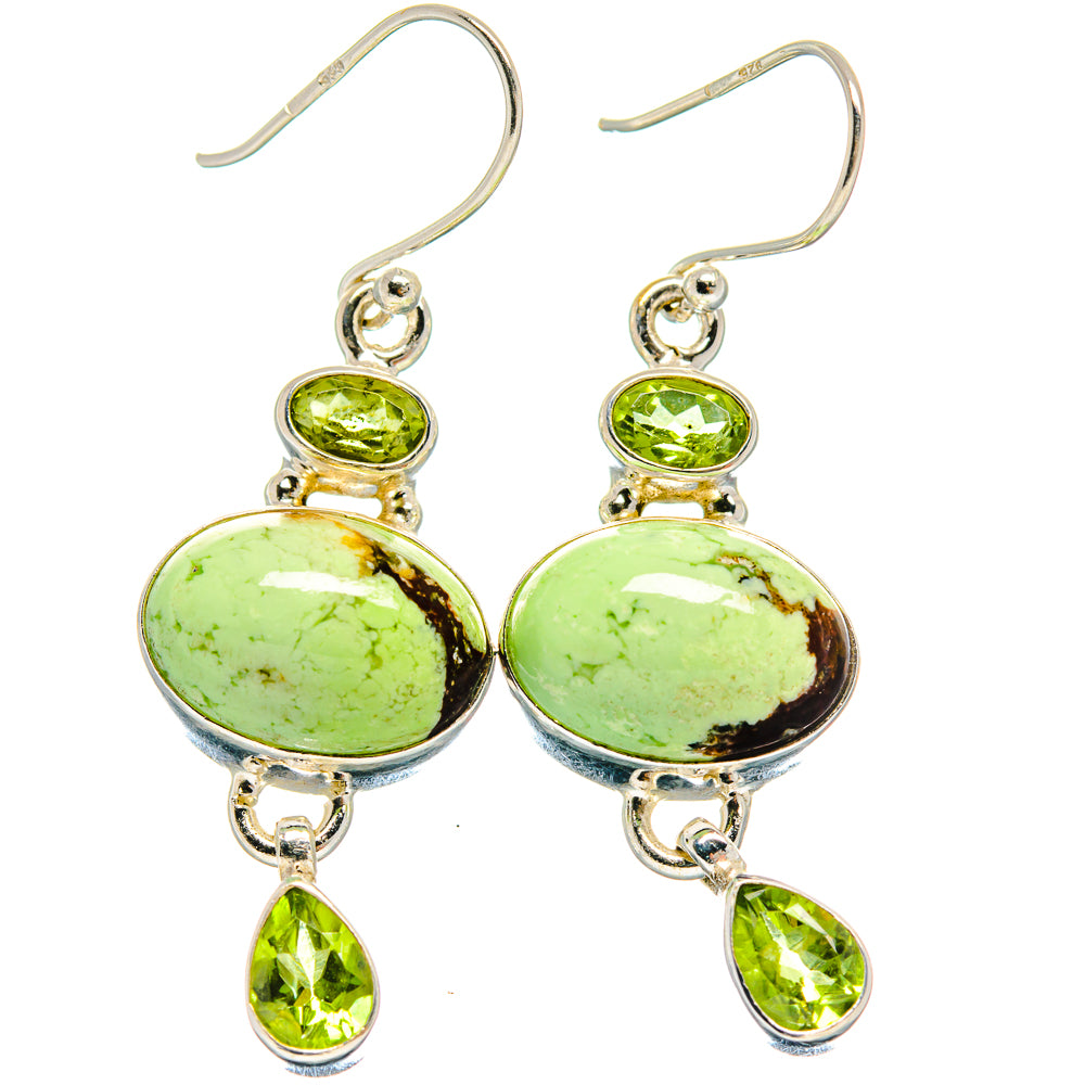 Lemon Chrysoprase Earrings handcrafted by Ana Silver Co - EARR424151