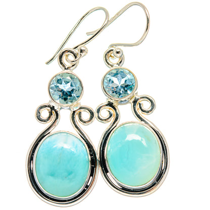 Larimar Earrings handcrafted by Ana Silver Co - EARR424155