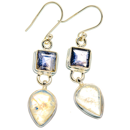 Rainbow Moonstone Earrings handcrafted by Ana Silver Co - EARR424159