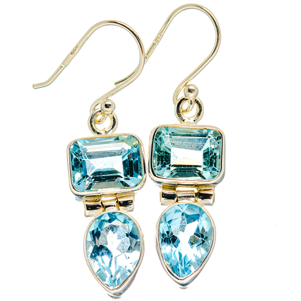 Blue Topaz Earrings handcrafted by Ana Silver Co - EARR424160