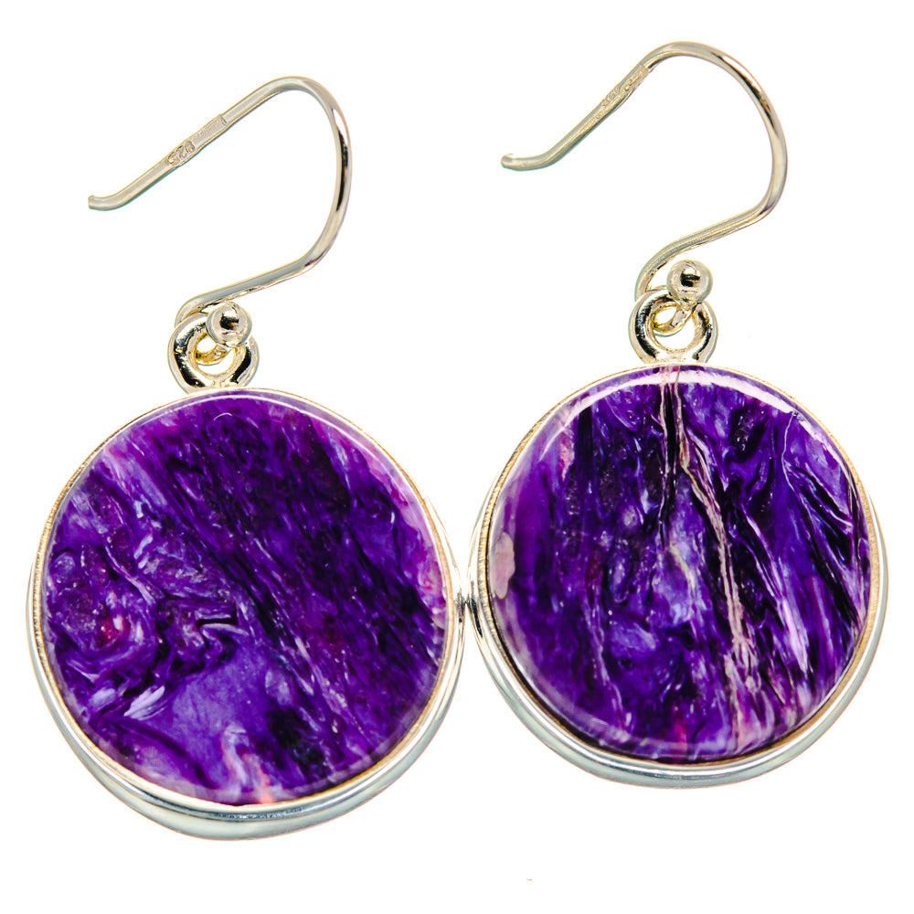 Charoite Earrings handcrafted by Ana Silver Co - EARR424164
