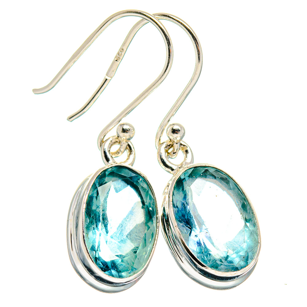 Blue Fluorite Earrings handcrafted by Ana Silver Co - EARR424165