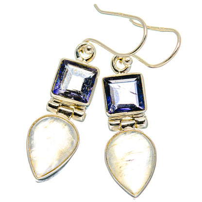 Rainbow Moonstone Earrings handcrafted by Ana Silver Co - EARR424171