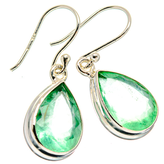 Green Fluorite Earrings handcrafted by Ana Silver Co - EARR424172