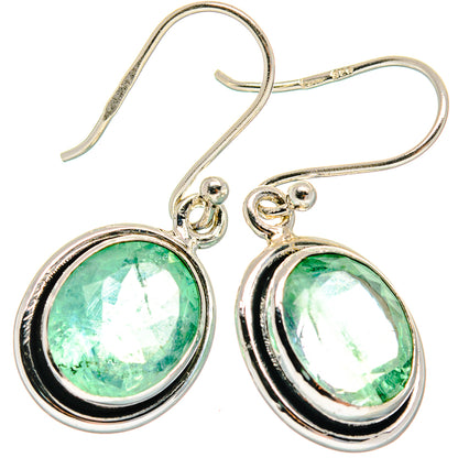 Green Fluorite Earrings handcrafted by Ana Silver Co - EARR424174