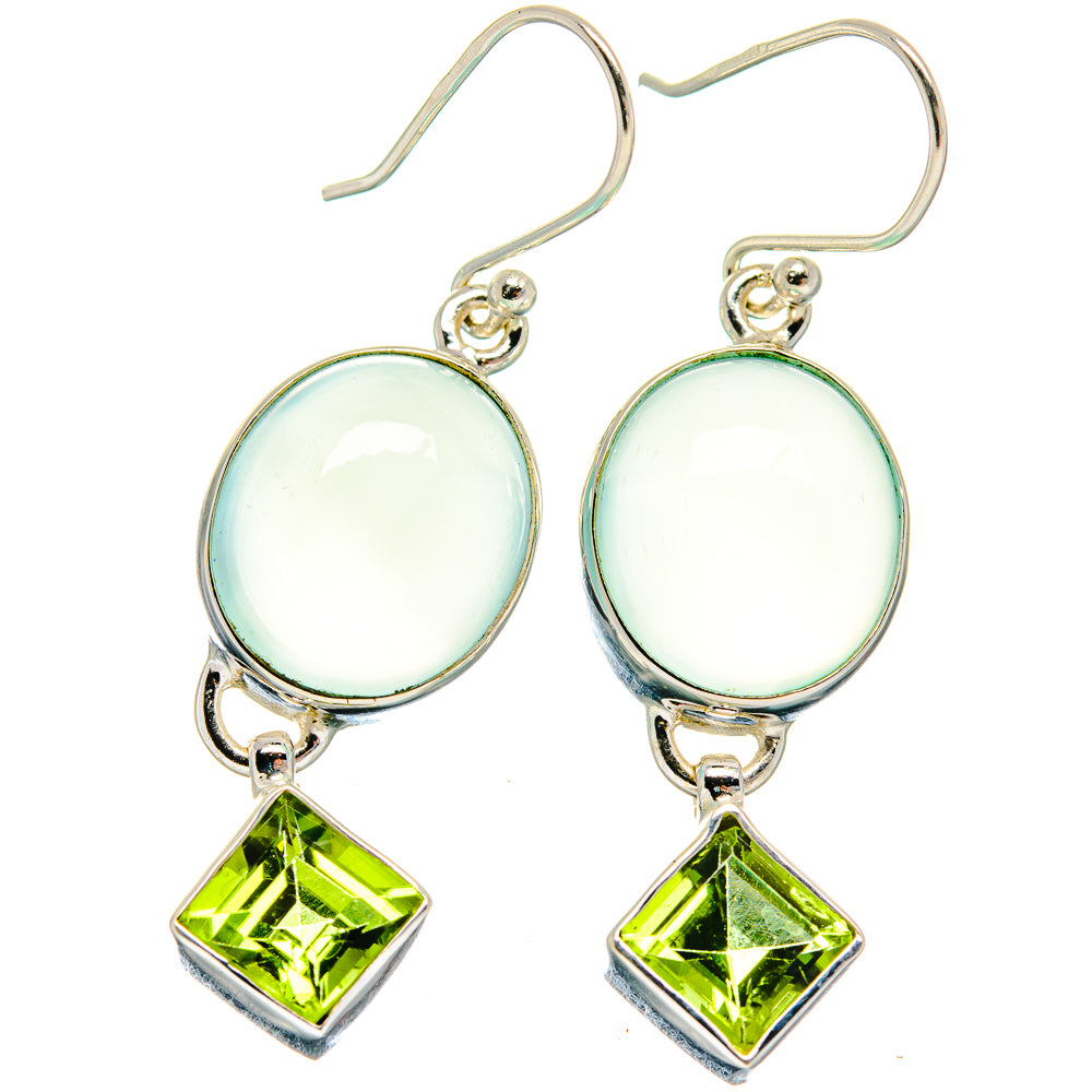Aqua Chalcedony Earrings handcrafted by Ana Silver Co - EARR424175