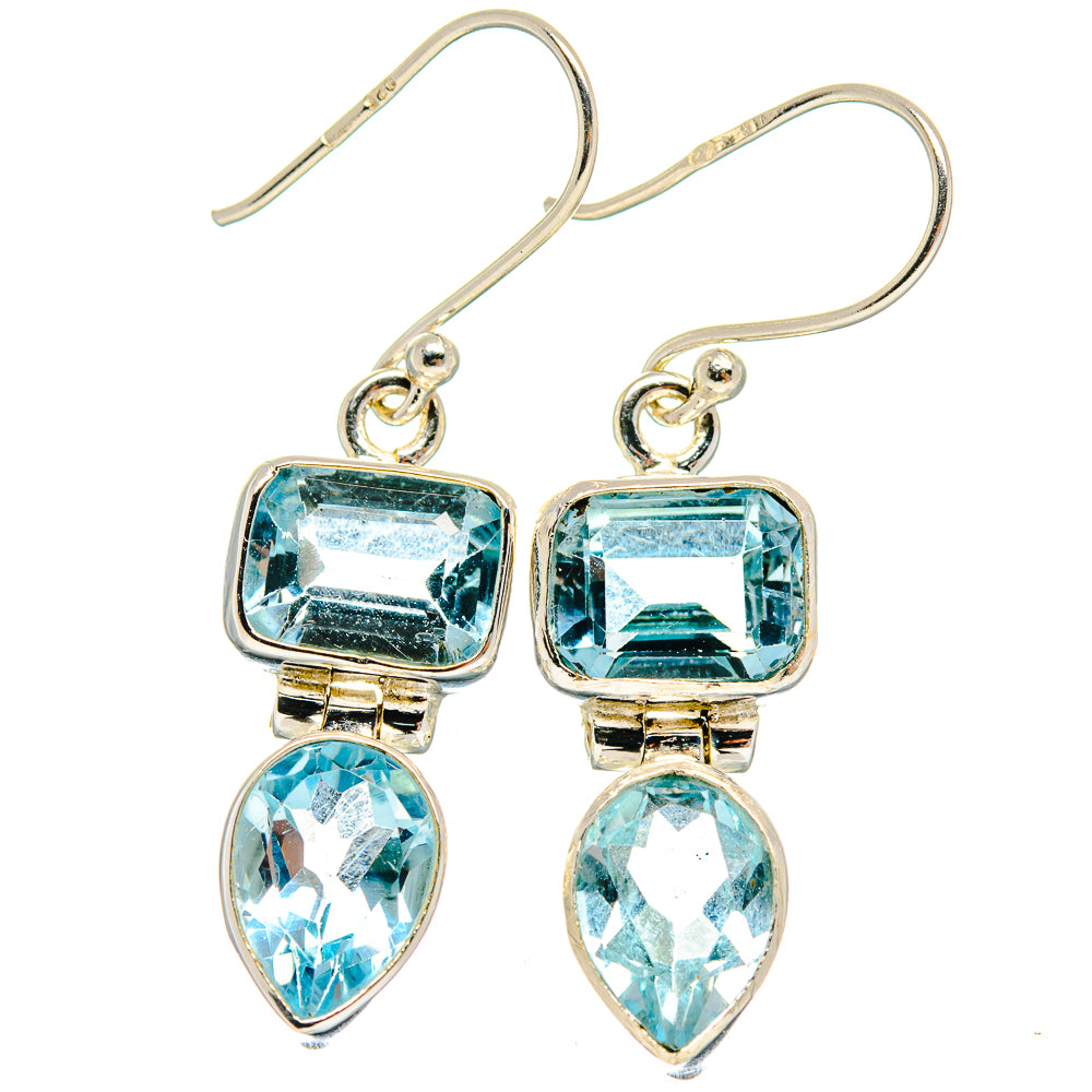 Blue Topaz Earrings handcrafted by Ana Silver Co - EARR424180