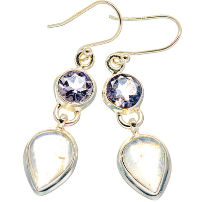 Rainbow Moonstone Earrings handcrafted by Ana Silver Co - EARR424185