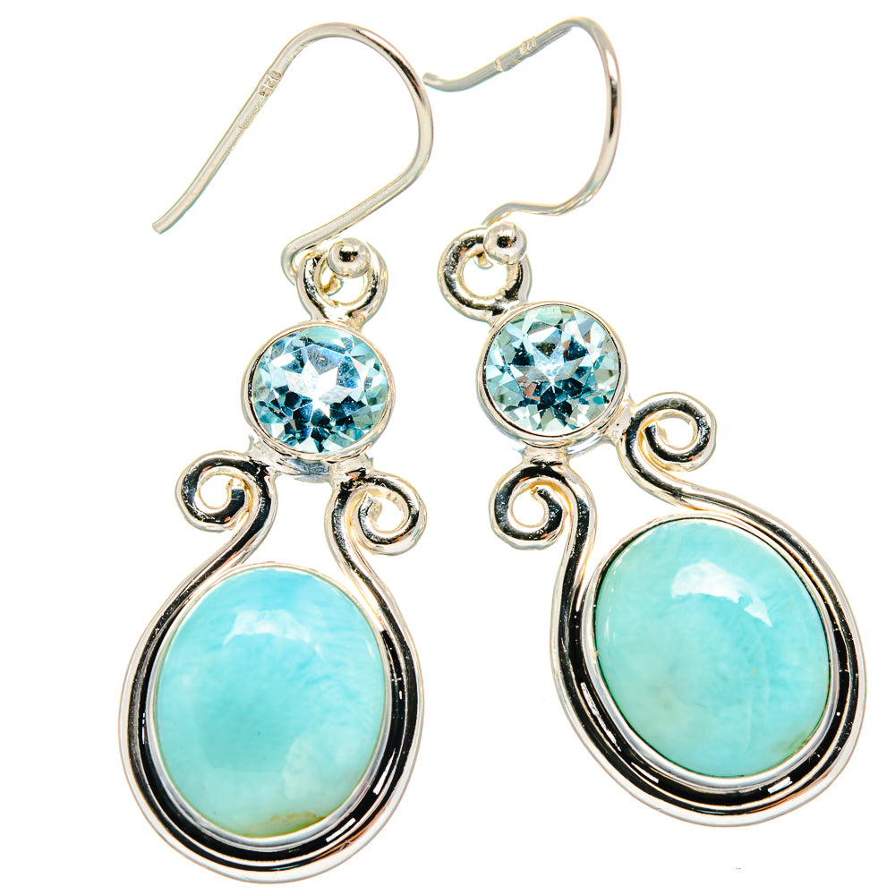 Larimar Earrings handcrafted by Ana Silver Co - EARR424189