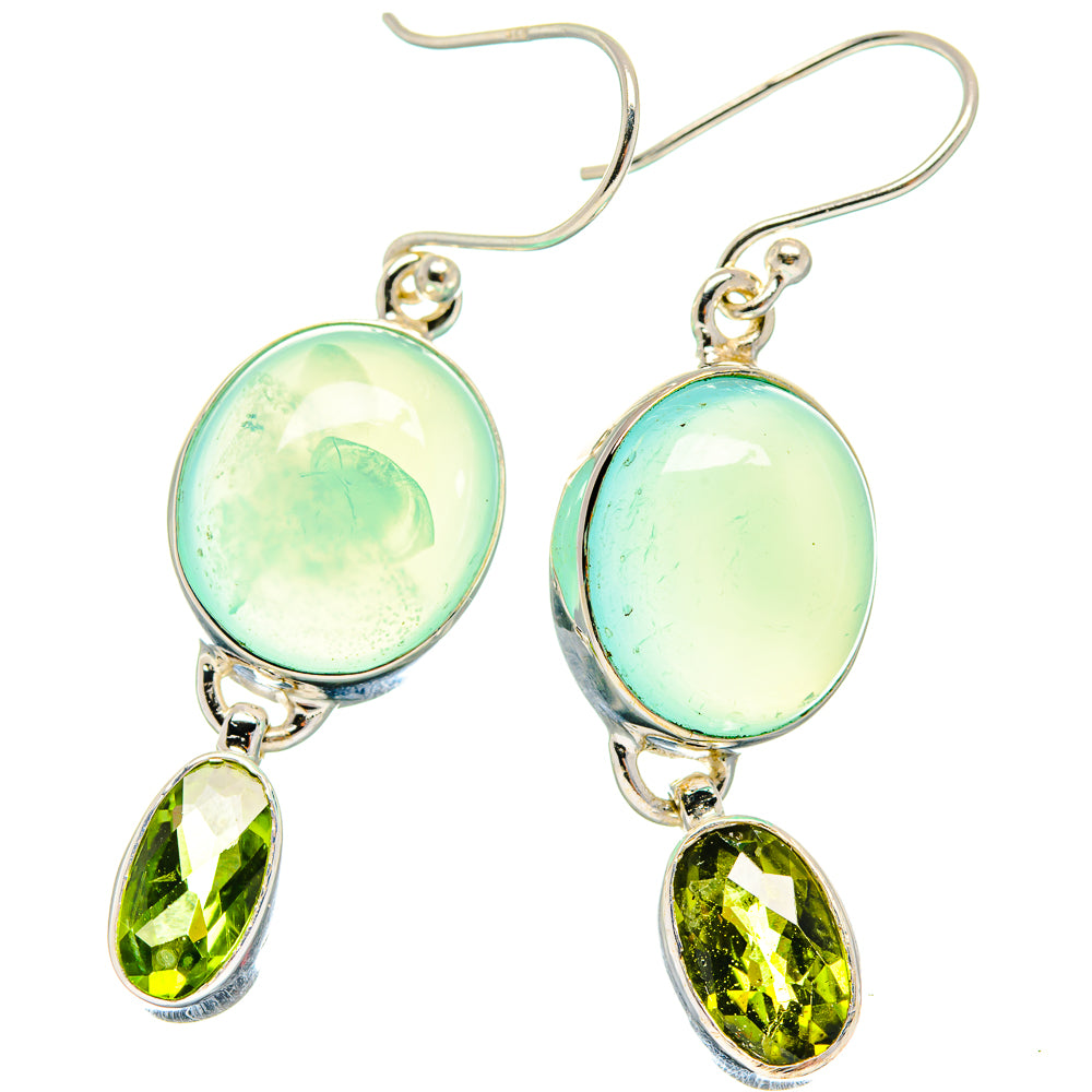 Aqua Chalcedony Earrings handcrafted by Ana Silver Co - EARR424193