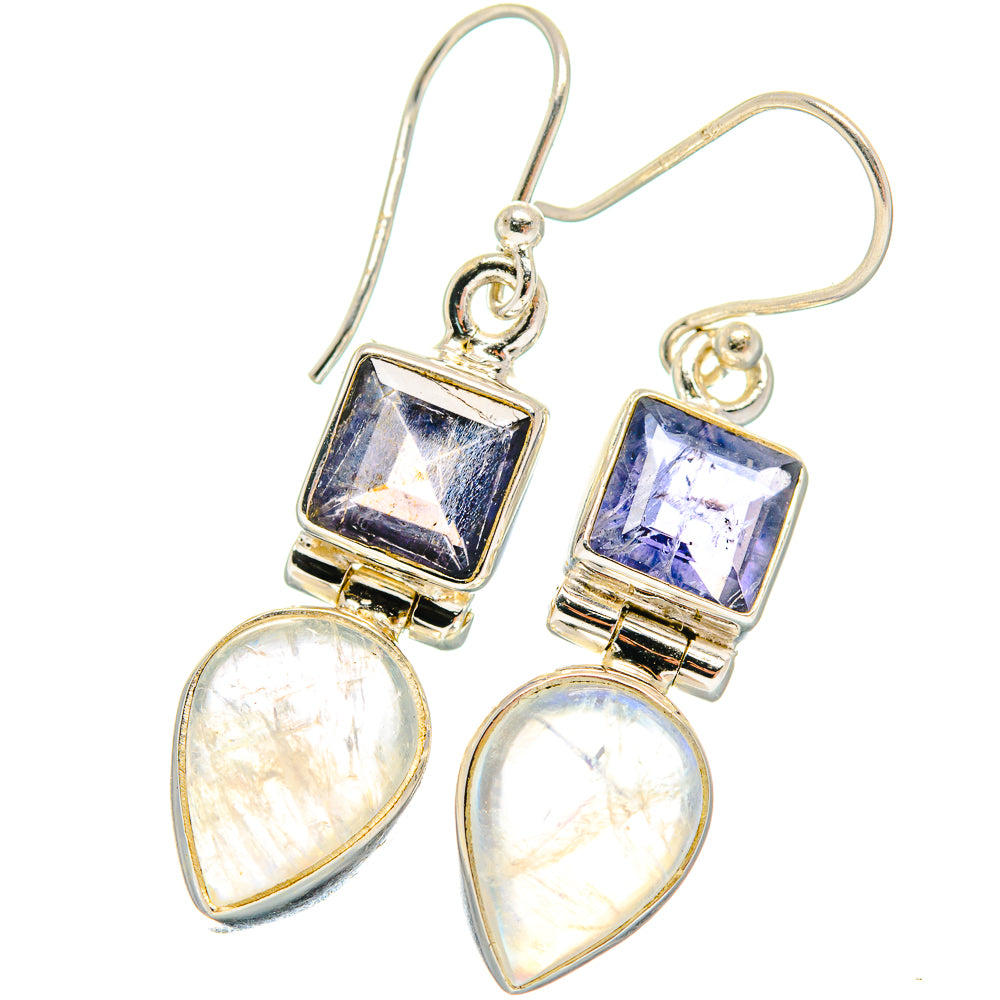 Rainbow Moonstone Earrings handcrafted by Ana Silver Co - EARR424194
