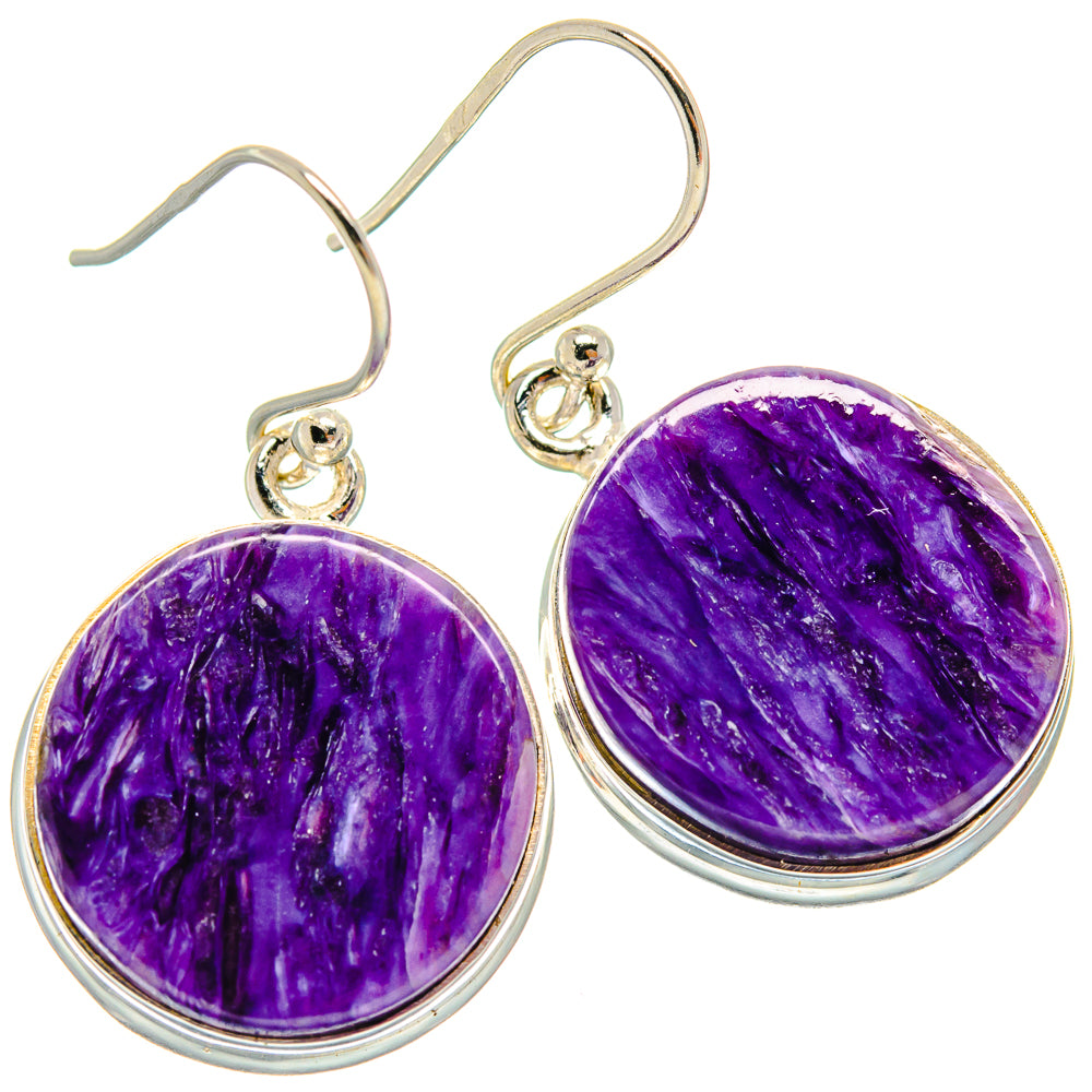 Charoite Earrings handcrafted by Ana Silver Co - EARR424200
