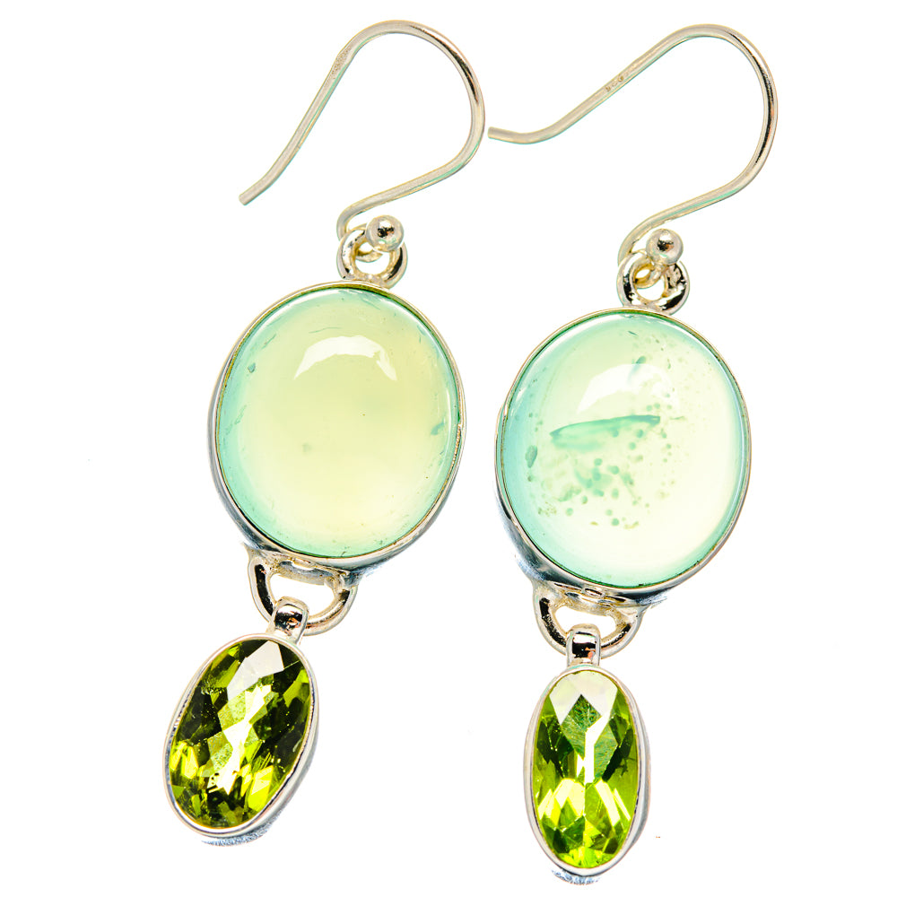 Aqua Chalcedony Earrings handcrafted by Ana Silver Co - EARR424202