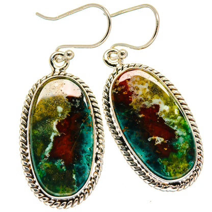 Ocean Jasper Earrings handcrafted by Ana Silver Co - EARR424210