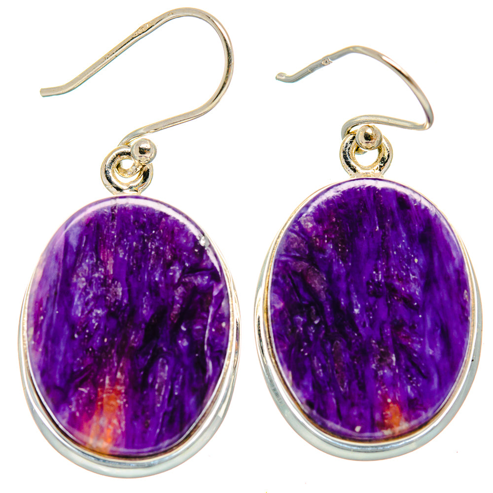 Charoite Earrings handcrafted by Ana Silver Co - EARR424213