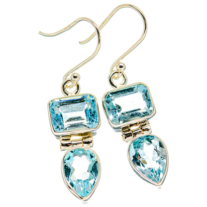Blue Topaz Earrings handcrafted by Ana Silver Co - EARR424215