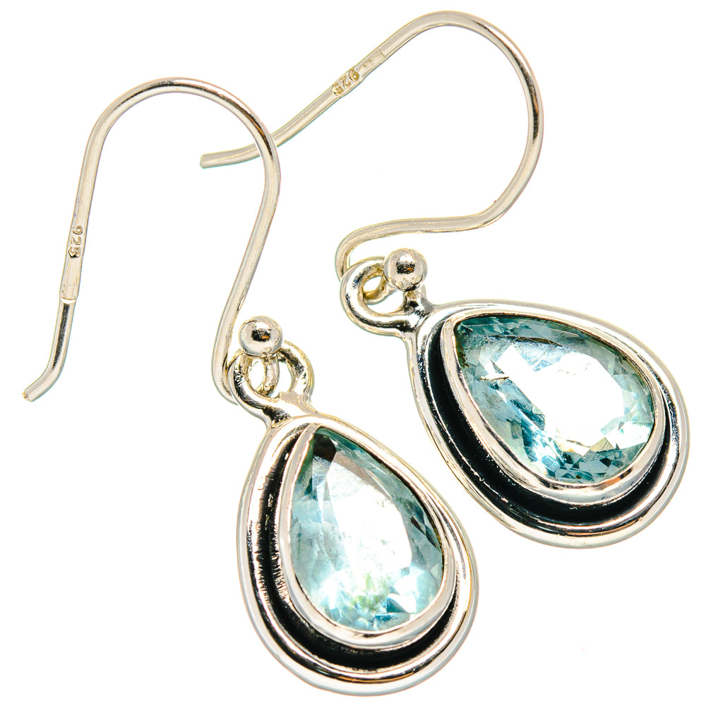 Blue Topaz Earrings handcrafted by Ana Silver Co - EARR424223