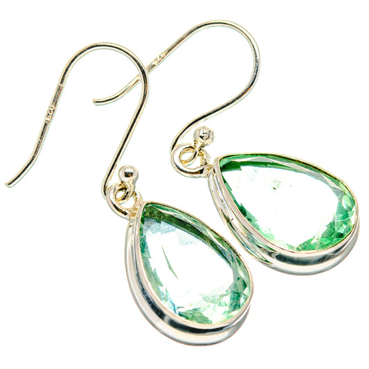 Green Fluorite Earrings handcrafted by Ana Silver Co - EARR424225