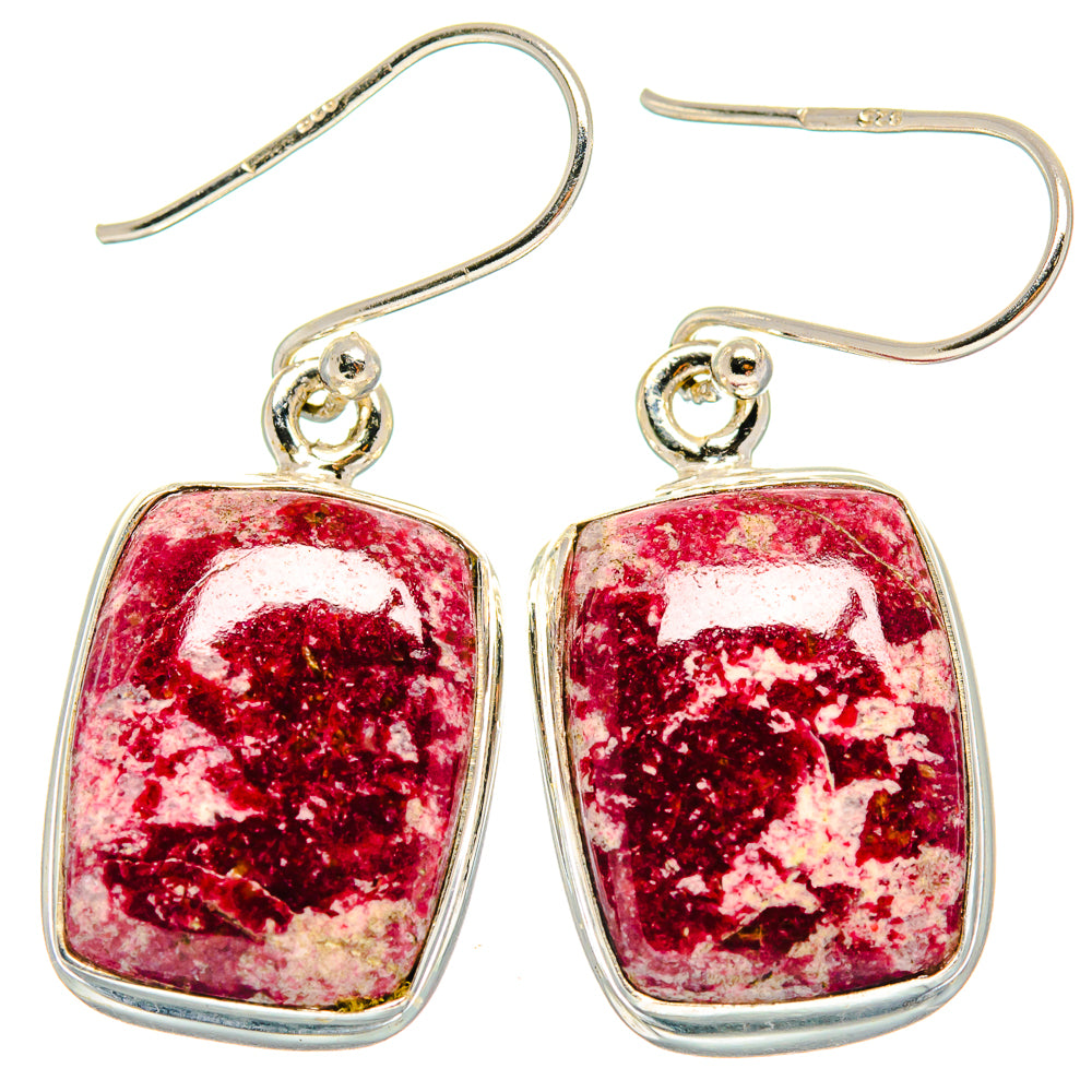 Thulite Earrings handcrafted by Ana Silver Co - EARR424228