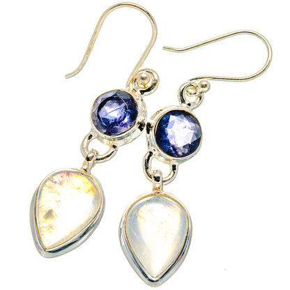 Rainbow Moonstone Earrings handcrafted by Ana Silver Co - EARR424237